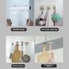 Large Transparent Stainless Steel Strong Self Adhesive Hooks Key Storage Hanger for Kitchen Bathroom Door Wall MultiFunction