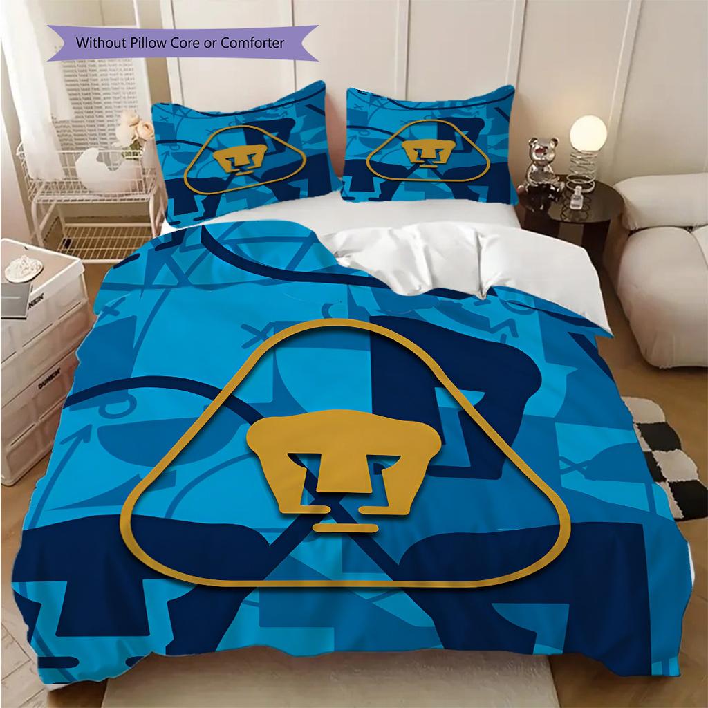 Pumas UNAM Pattern Bedding Quilt Set Quilt Cover Pillowcase Home Decoration Birthday Gift (1 * duvet cover + 2 * pillowcase, without core)