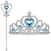 Elsa Snow Princess Sequin Dress with Detachable Cape