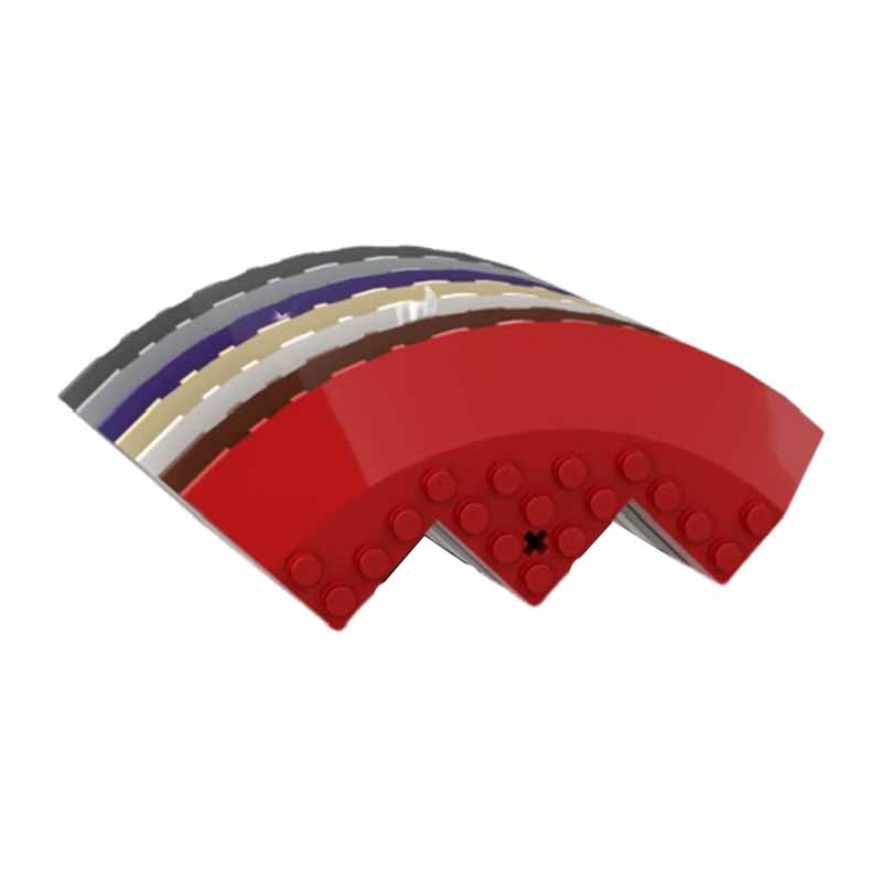 5pcs MOC Compatible 58846 Building Block Accessories 10x10 Inclined Circular Corner DIY Create Children's Toys