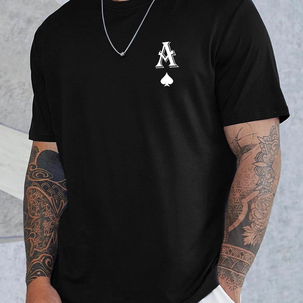 T-shirt Casual Homme Col Rond Manches Courtes Imprimé Graphique Pique Été Sport