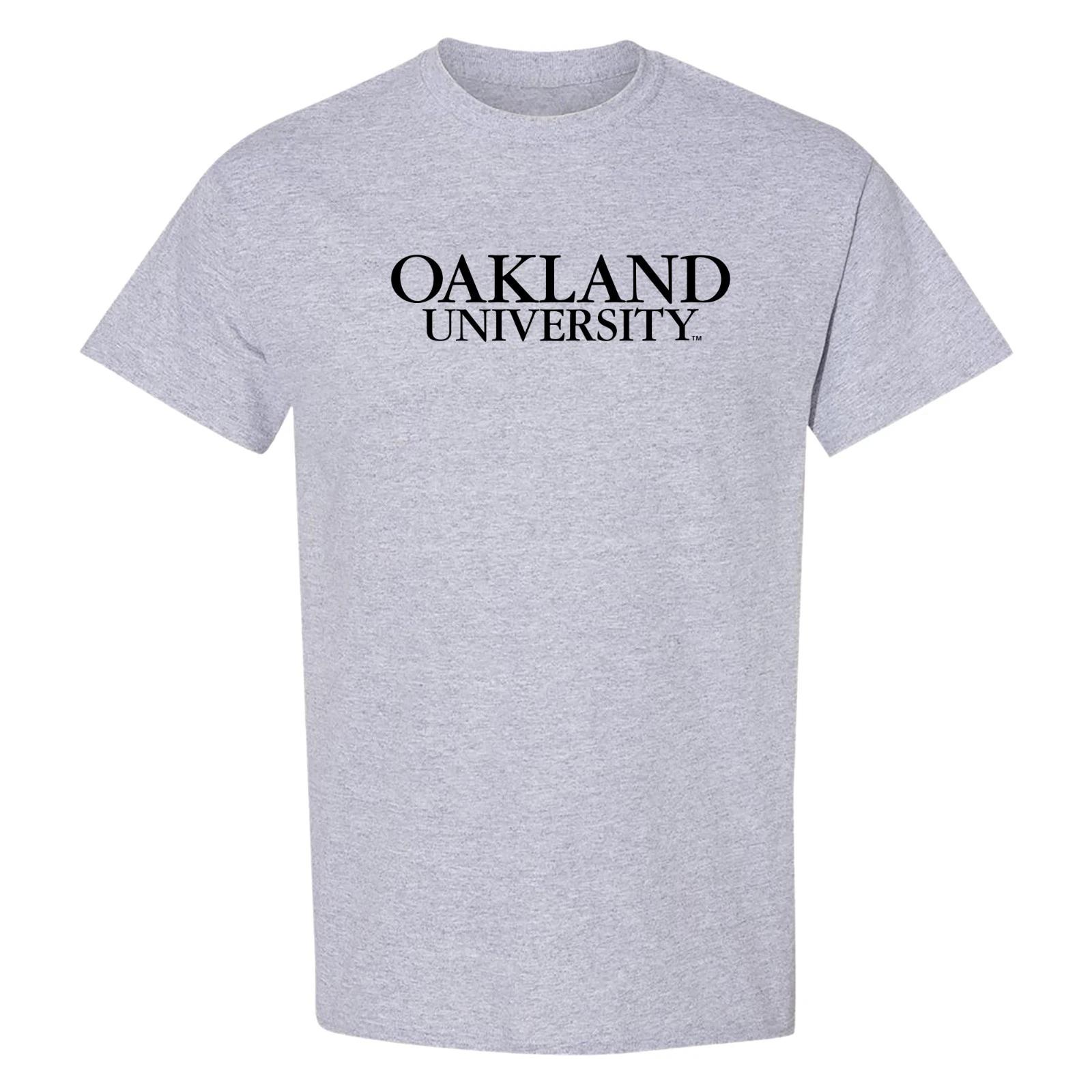 Oakland Golden Grizzlies University Institutional Logo T-Shirt - Sport Grey S