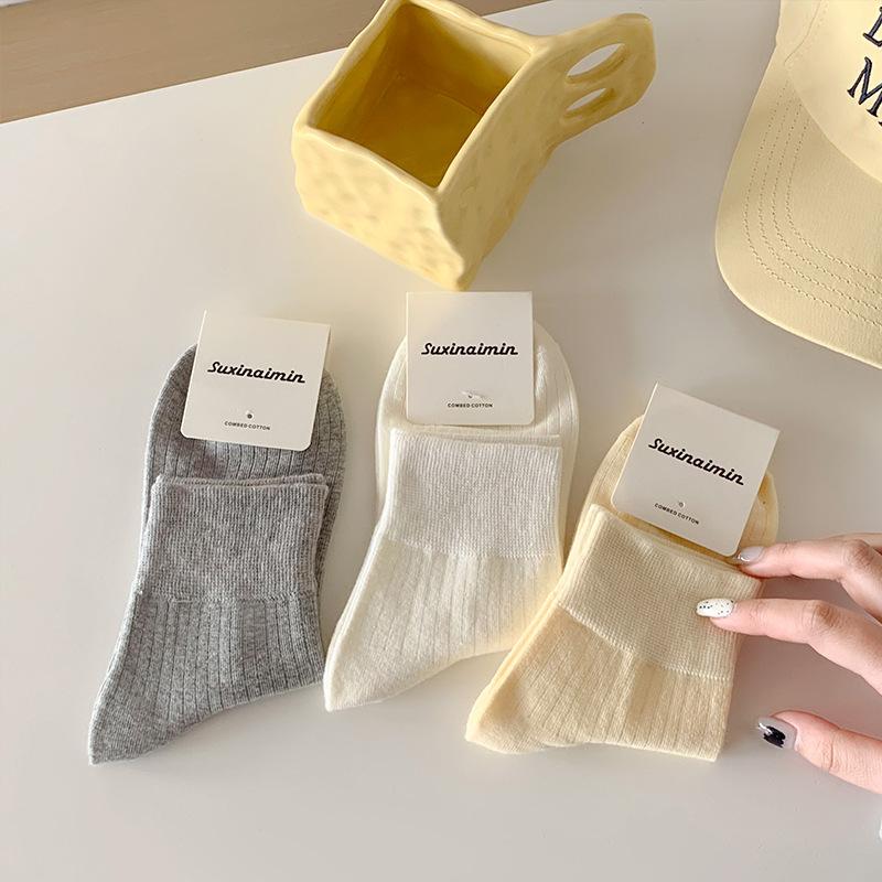 Women's Spring and Summer Thin Vertical Stripe Low Top Socks