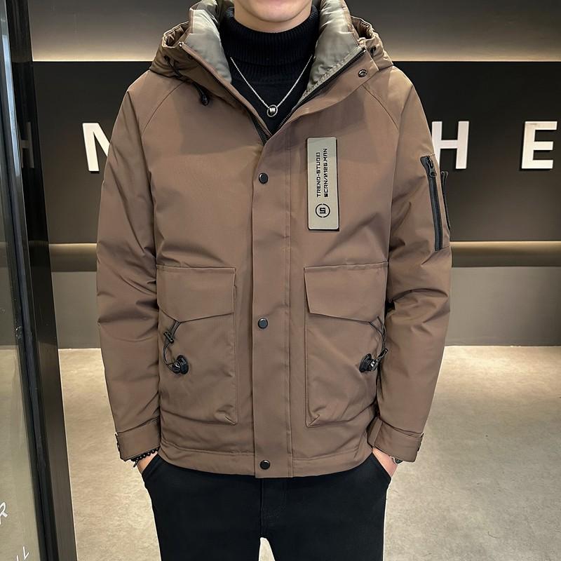 Herren Winter Daunenjacke mit Kapuze 2025: Attraktiv, Warm und Verdickt für die Arbeit im Freien und das Bergsteigen