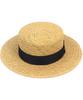 Beige Navy Line Panama Hat