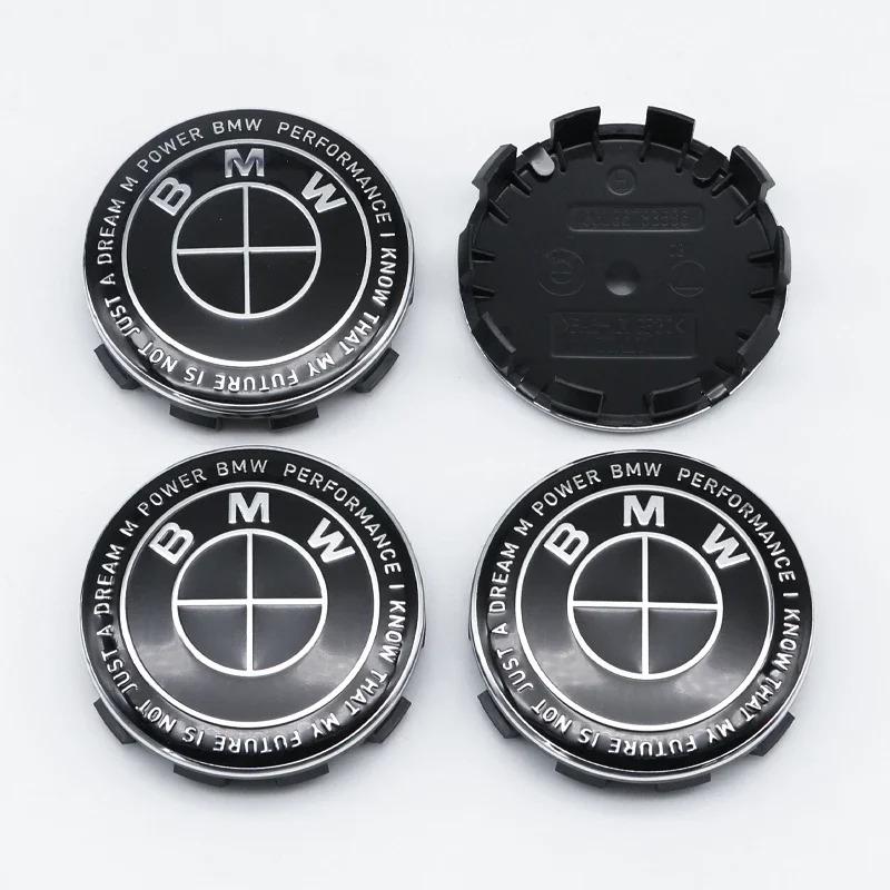 Hot For BMW M  4Pcs 56MM 68MM Car Wheel Center Cap Hub Covers For BMW M Logo E84 E83 X1 X2 X3 F48 G01 X4 X5 X6 Badge Auto Tuning Accessories AJ7