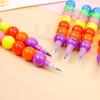 Seven-Section Tanghulu Crayon: Colorful Student Cartoon Pencil for Creative Drawing and Writing