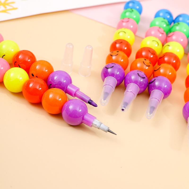 Seven-Section Tanghulu Crayon: Colorful Student Cartoon Pencil for Creative Drawing and Writing