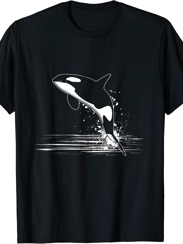 Orca Whale Jumps, Killer Whale, Diving Water Sport Gift, T-Shirt