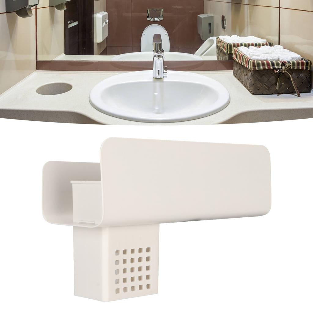 Hair Dryer Holder Punching Wall Mounted Space Saving Hair Dryer Rack with Storage Cup