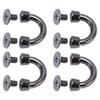 14 Sets D Ring Connector Buckle 11x9x3mm Silver Black Metal Arch Bridge Bag Connector Buckle with 5.