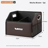 Car Trunk Organizer Box PU Leather, For Skoda VRS Kodiaq Rapid Fabia Superb Octavia Karoq 2026 Trunk Storage Box Car Accessories