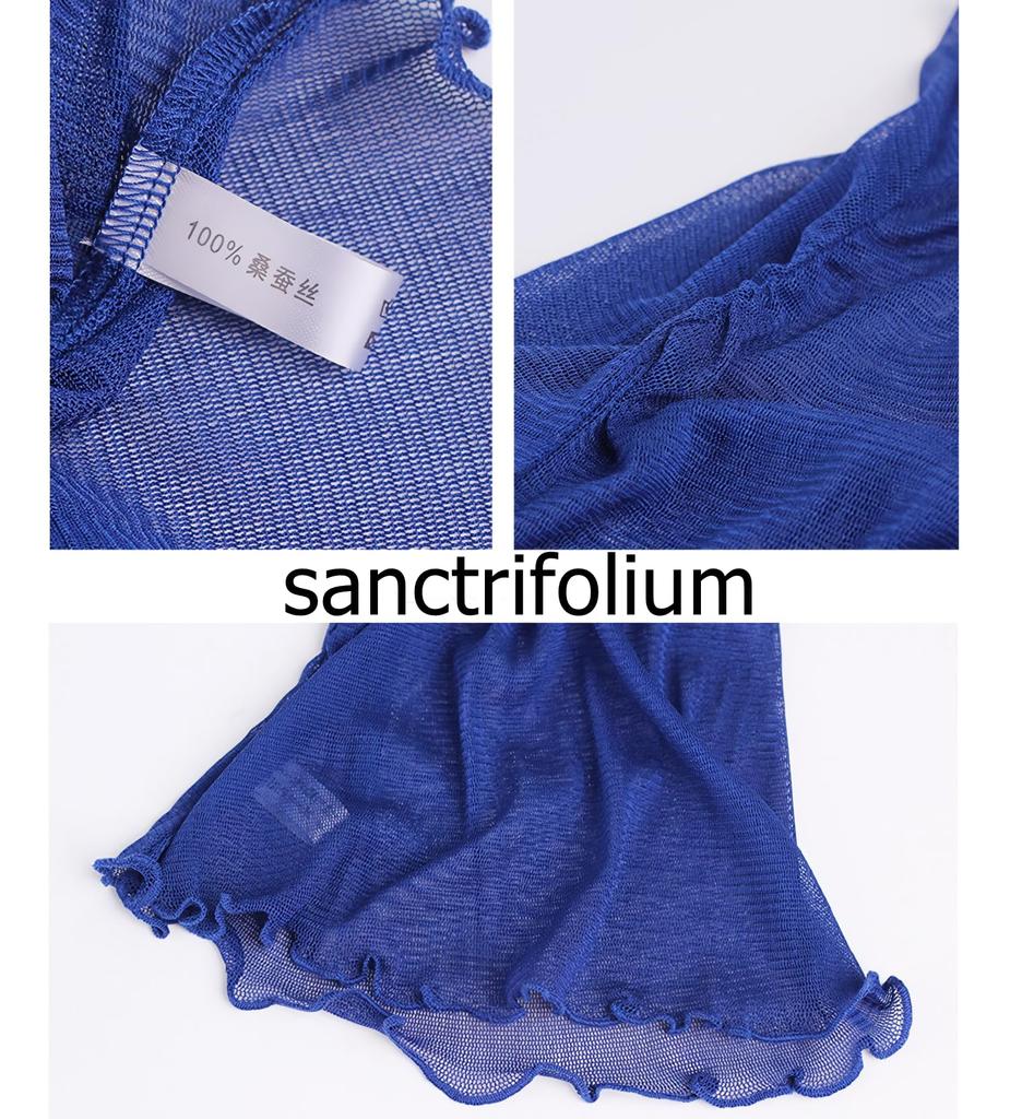 Sanctrifolium Silk Neck UV Cold Sun Solid Color 100% Cover/Snood, Protection, Protection, Protection, Women's, (White)