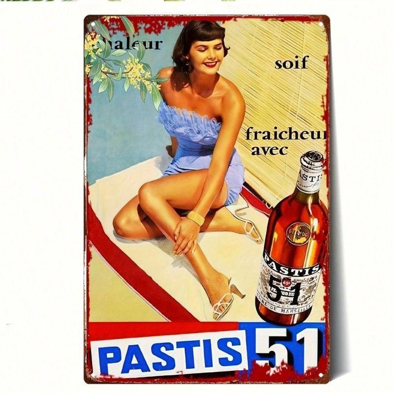 Vintage Metal Tin Sign Plaque for Garage Bar Wall Decor