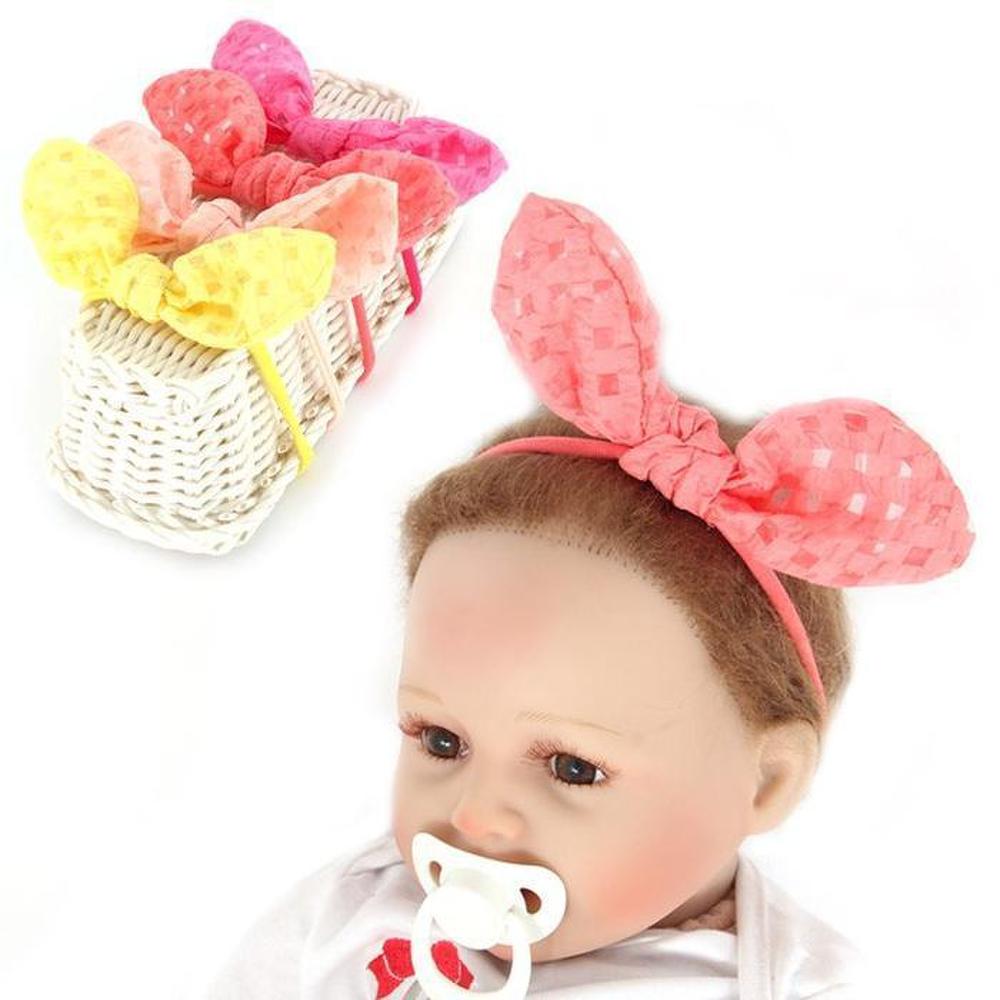 

Chiffon Check Bunny Soft Baby Hairband (5823217) hot pink