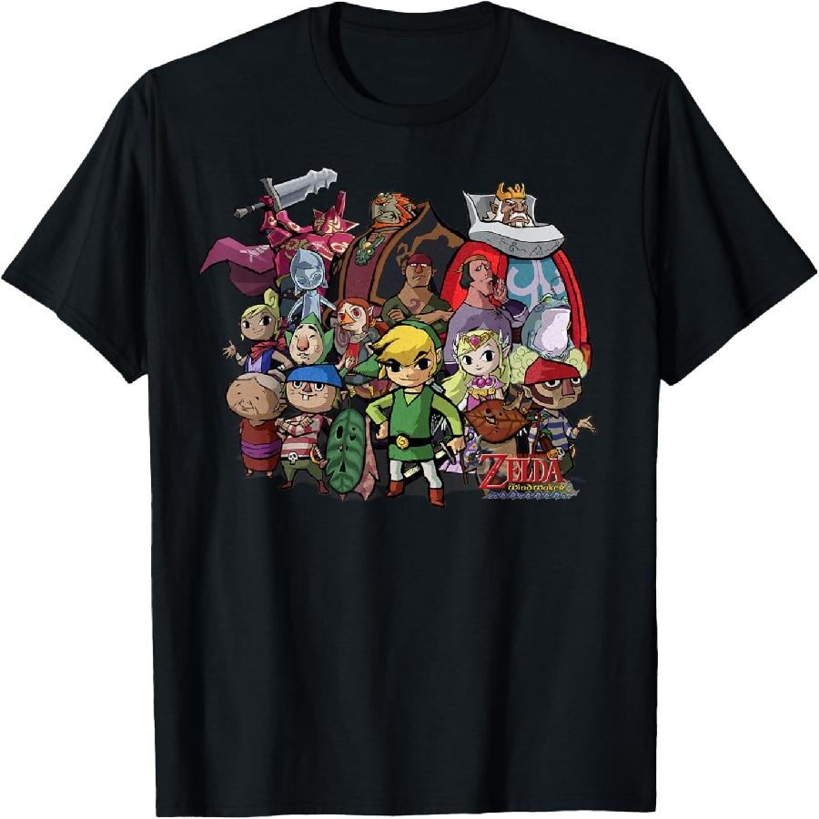 

Nintendo Zelda The Windwaker Group Shot Graphic T-Shirt T-Shirt XXXXXL чорний