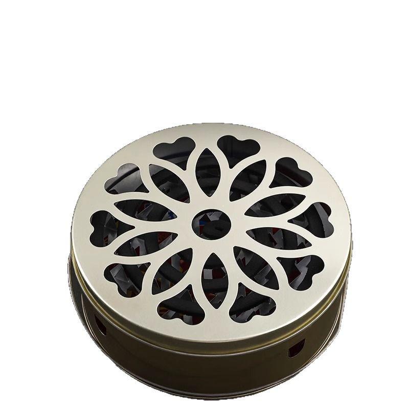 Portable Fireproof Stainless Steel Mosquito Coil Box with Cover and Ash Tray