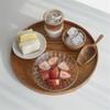 Table Decoration Tray Wooden Round Tray Decorative Trays Snack Plate Sundries Display Organizer Desktop Decorative Plate
