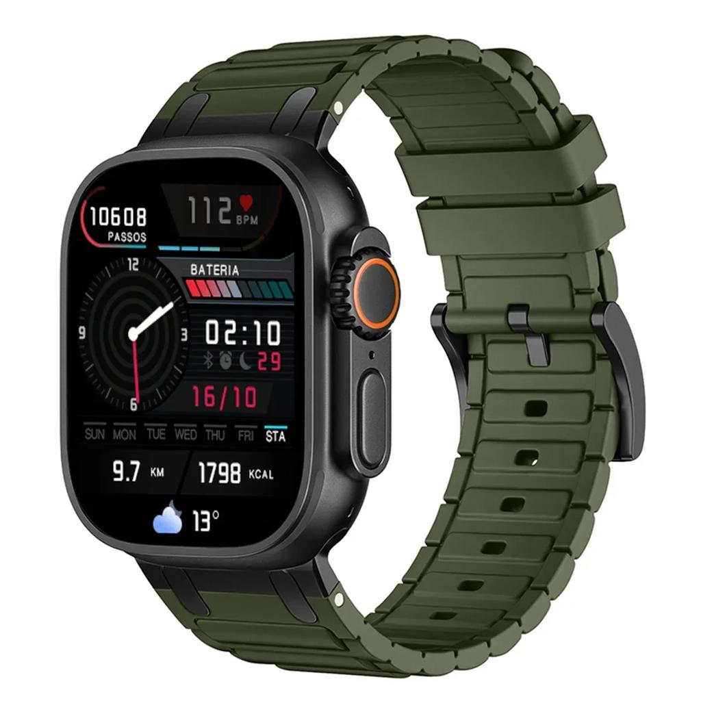 Silicone Strap for Apple Watch Band Ultra 2 49mm 46mm 44mm 45mm 42mm 41mm 40mm 38mm for Iwatch Series 10 9 8 7 6 5 4 3 2 1se