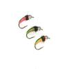 6PCS Bead Head Ice Silk Nymph Fly Fishing Lure, Sharp High Carbon Hook Sinking Bait for Trout Minnow Panfish