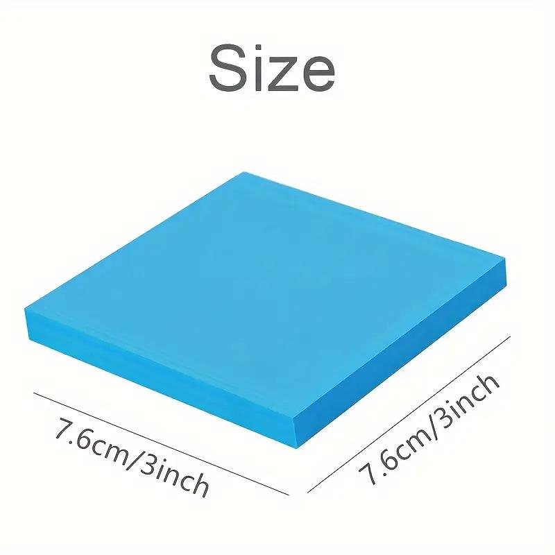 Notes Adesive Fluorescenti, 3x3", Autoadesive, Riutilizzabili, Strisce Memo Strappabili