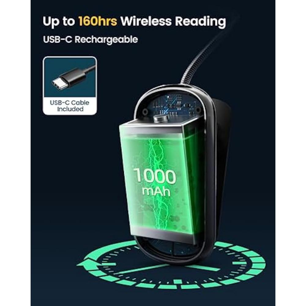 16 LED Posh Premium Mini Buchleuchte USB Wiederaufladbare Leselampe Augenschonende Mini Clip-on Buchlampe Studium Lesen Nachtlicht Lampe