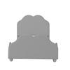 Upholstered Bed Kids Bed 90 x 200 cm High Railing Kids Bed Frame with Cloud-Shaped Headboard and Footboard. Single Bed in Skin-Friendly Velvet Grey