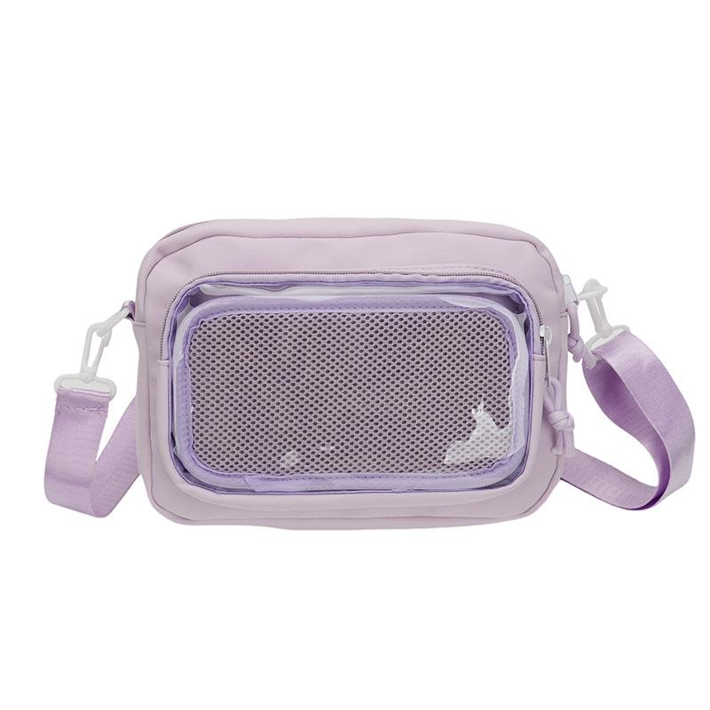 Japanese girl ins transparent pain bag, small food, shoulder messenger bag, women's versatile casual mobile phone small bag
