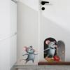 Wandaufkleber Wasserdicht Abnehmbar Selbstklebend 3D Zwei Lustige Wandbild Ratten Wandaufkleber KTY