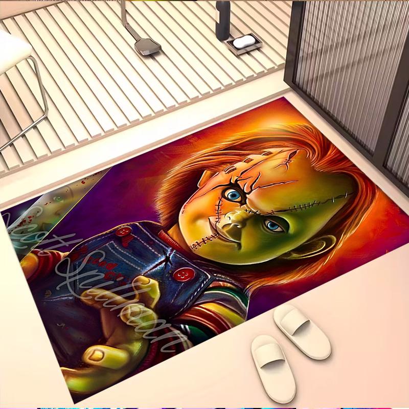 Bride of Chucky Print Rug, Washable Floor Carpet, For Entryway Dorm Laundry Room Office Study, Home Decor Birthday Christmas Gift