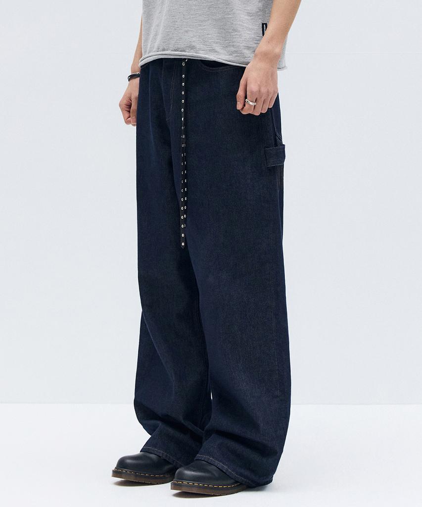 MAISON MINED Back-Point Denim Pants Indigo