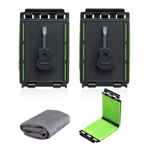 Koundeneko 3-Piece Guitar Maintenance Set (2 String Cleaners + 1 Guitar Cloth) for Stringed Instrument Care, Acoustic Guitar, Rust Removal, Polishing,