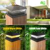 1-4PCS Solar Post Lamp 3000K/6000K Outdoor Garden Fence Pillar Head Light For Villa Gate Landscape Decoration IP65 Column Lamp