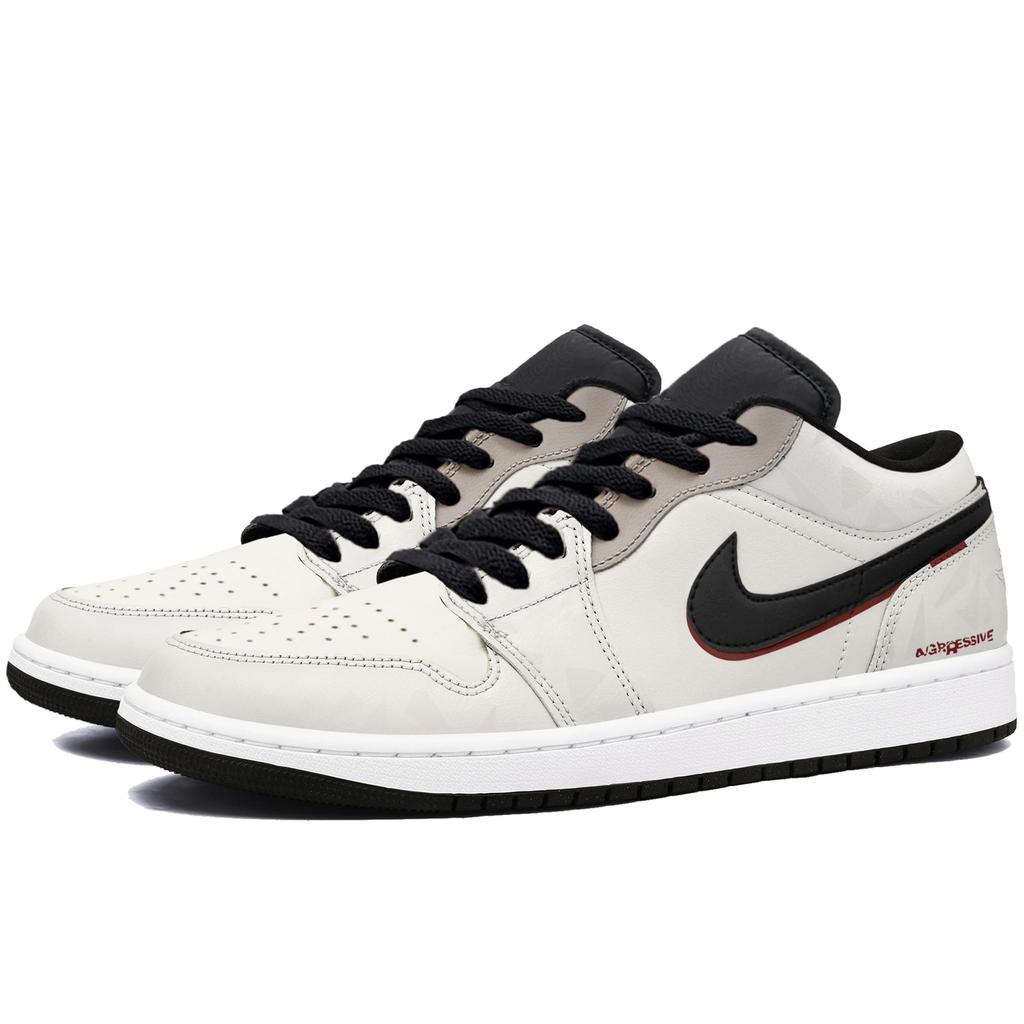 Jordan Air Jordan 1 Lightweight Height Increasing Low top Vintage Basketball Shoes Men's Black White 553558-040(Team1605-)