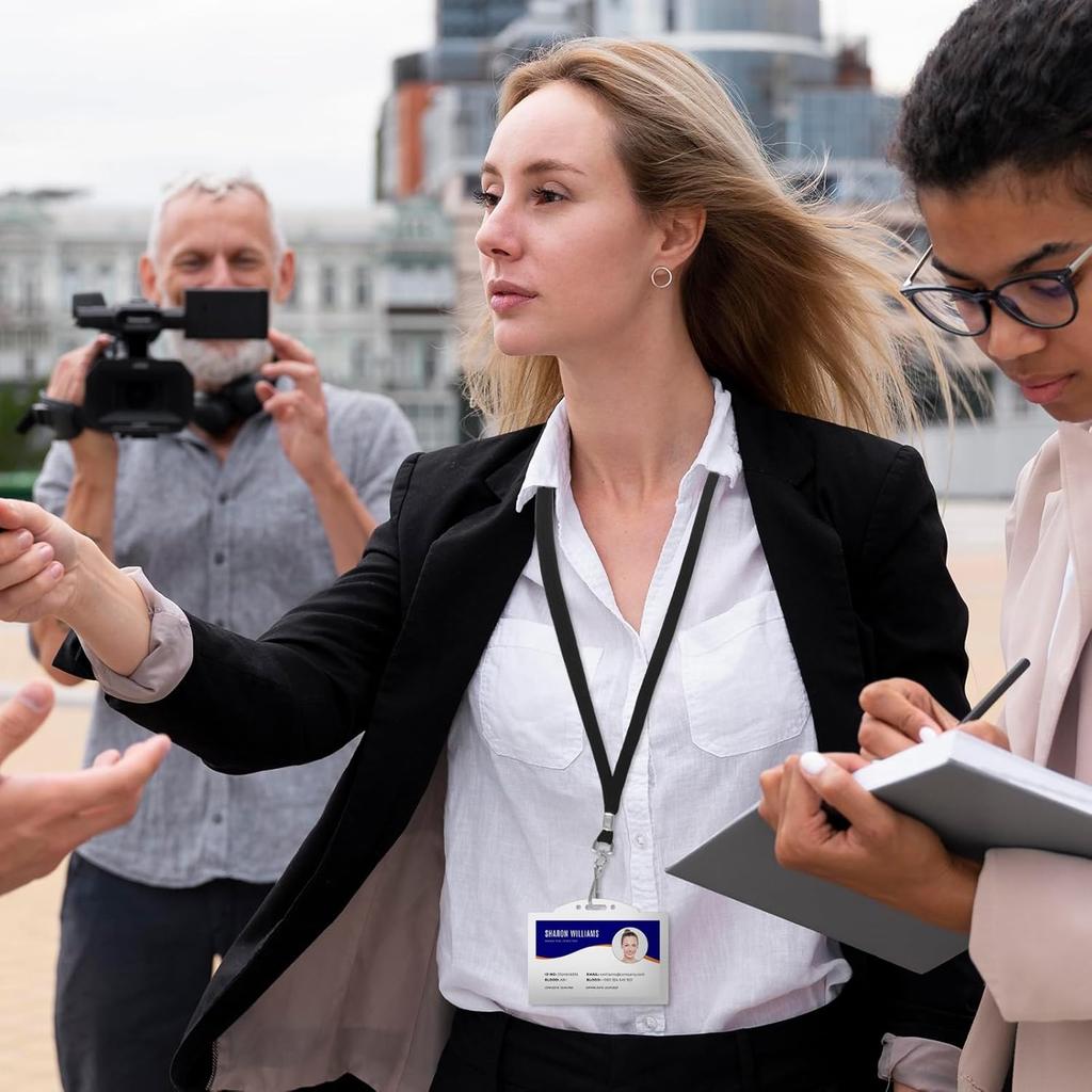 60 Pack Breakaway Lanyards for ID Badges, Safety Detachable Lanyard with Swivel J Hook, 20 Inches Black Safety Break Away Lanyard Bulk for Name Tag