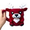 Reindeer Ice Cream Pint Holder with Spoon Slot Thermal Protection Cup Coaster Animal Shape Christmas Ice Cream Cup Holder