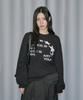 ODDSTUDIO Star Applique Waffle Long Sleeve - Black