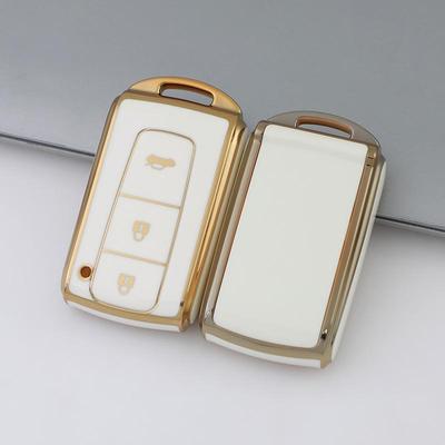 Compatible Key Case for Toyota Crown '08, Prius '05, '07, '09, 2010 - Gold Edge, Hot-Selling