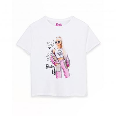Girls Doodle Barbie Pose T-Shirt