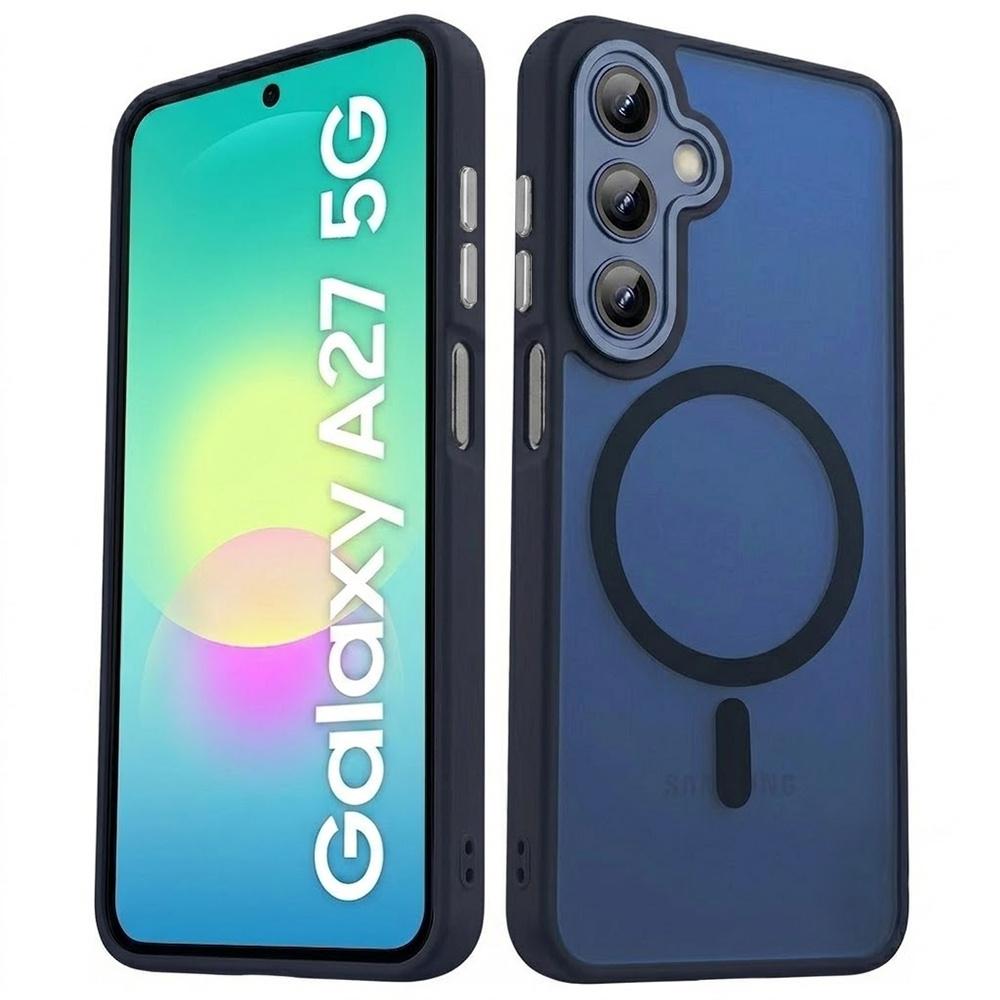 Smoke Case for Samsung Galaxy A27 5G, Matte Case, for MagSafe, Blue Frame
