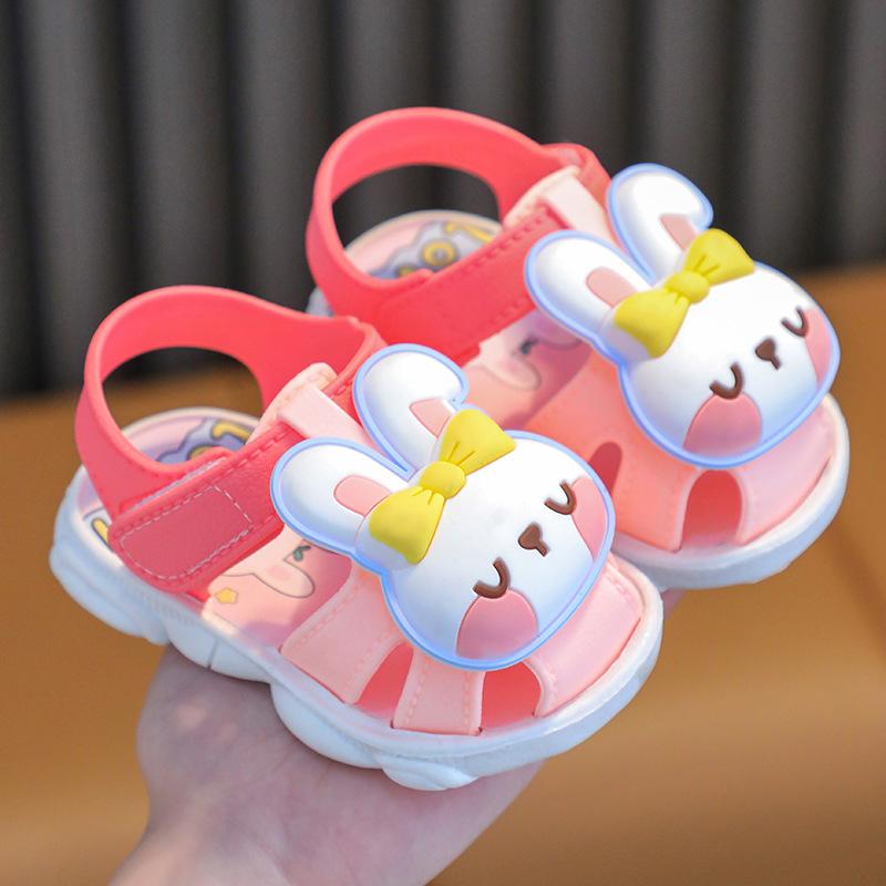 Girls Sandals Summer New Korean Style Boys Soft Soles2Years Old3Waterproof and non-slip children's walking sandals for 1-year-old babies