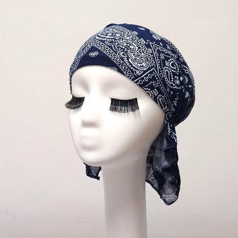 White Pirate Tricorne Bandana Chemotherapy Cap - Thin, Breathable, Adult Headwrap
