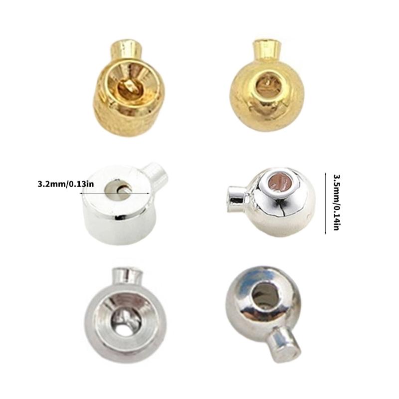 Pack of 10 Stopper Beads Metal Spacer Beads Jewelry Making Accessories Easy Threading Beads Handmade Accessories