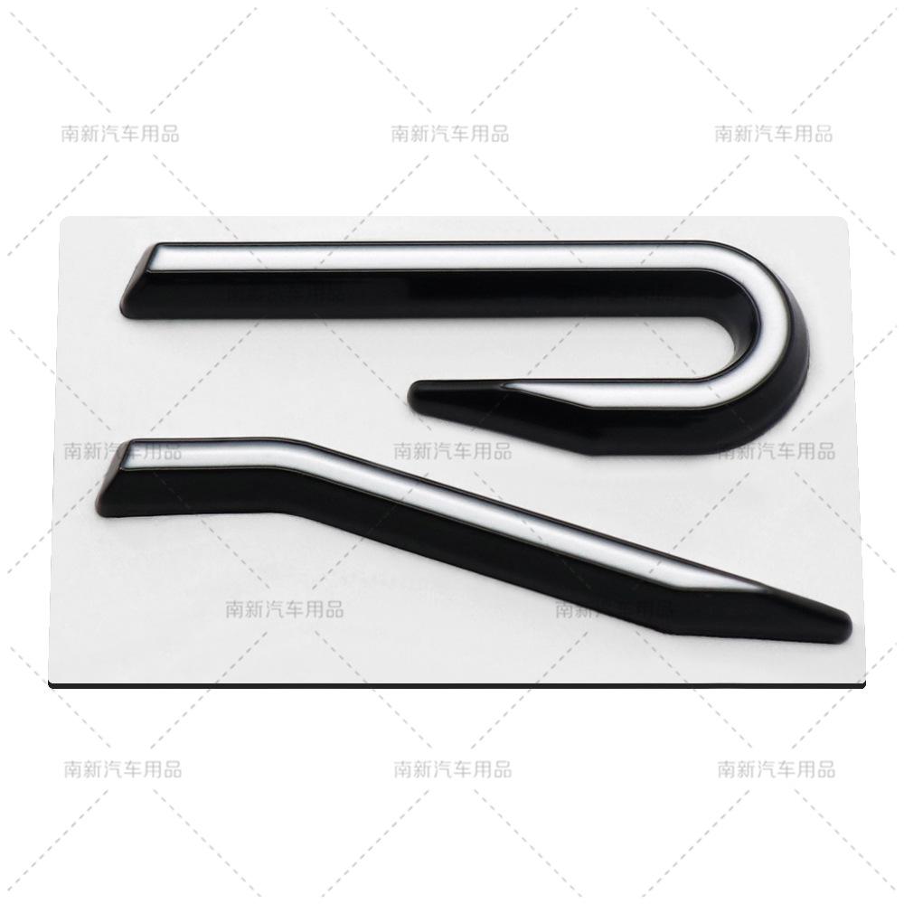 

R logo Emblem Car Metal Body Tail Trunk Sticker Accessories For Volkswagen VW GTI Rline Polo Golf MK8 Touareg Passat Magotan CC