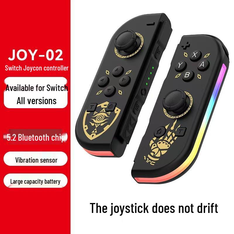 Colorful RGB Switch Joy-Con Left & Right Controllers with Wake-Up, Bluetooth 5.2, Vibration, and Motion Control.