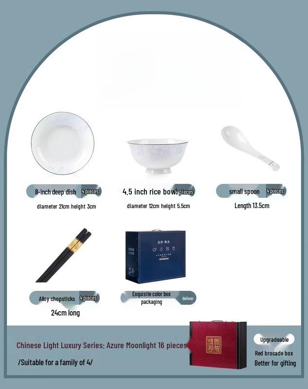 Mode Lanka Jingdezhen Light Luxury Ceramic Dinnerware Set