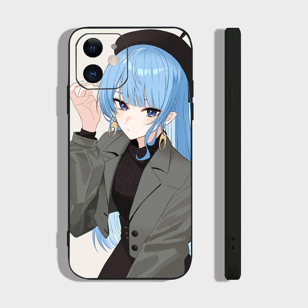 Suichan Hoshimachi Suisei Animation H-Hololive Phone Case For IPhone 17 Air 16 15 14 13 Pro Max 11 12 Black Silicone Cover