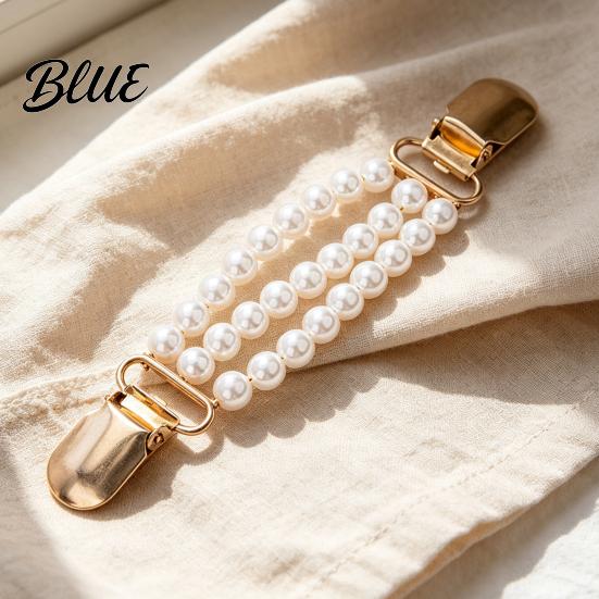 Clothing Fashion Clips Vintage Sweater for Women Girls, Retro Faux Pearl/Floral Cardigan Clips, Elegant Collar Dress Waist Alteration Clip Dresses