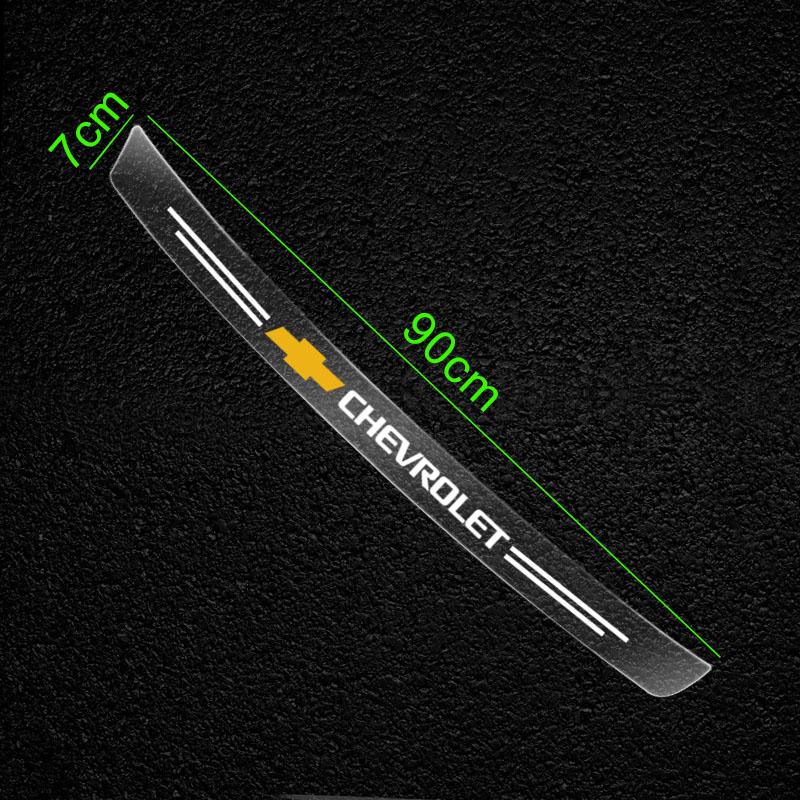 1Pcs Transparent Car Trunk Badge Protective Sticker Car Accessories For Chevrolet Spark Silverado Trailblazer Cruze Captiva Lacetti