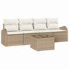 Garden Sofa Set Beige 55 X 55 X 37 Cm Poly Rattan